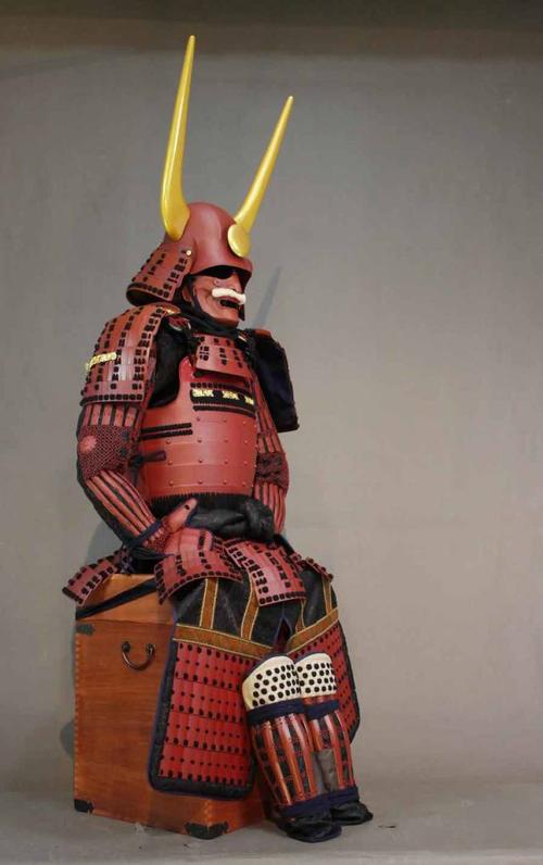 【甲胄】等身大◆戦国武士甲胄●井伊家具足◆戦国武具铠兜f20