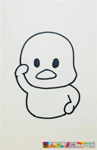 简笔画小黄鸭怎么画怎么画简笔画教程_绘画吧-画画