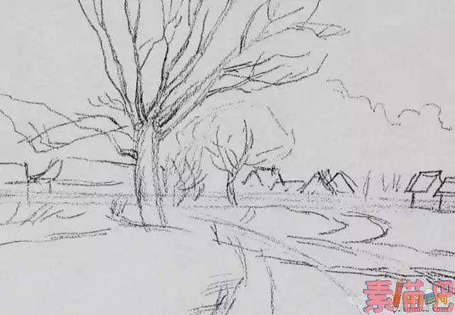 素描丨简单易学的风景画