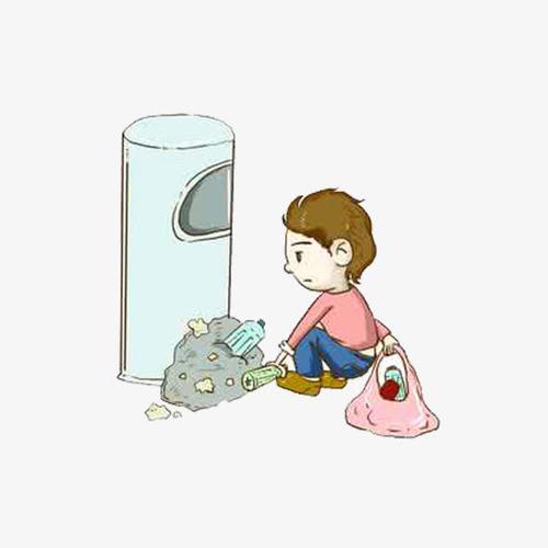 捡垃圾的小朋友