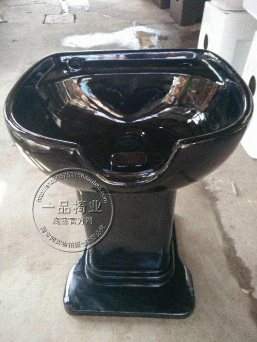 发廊坐式冲水床陶瓷盆理发店半躺式移动式美发洗头床玻璃钢洗头椅