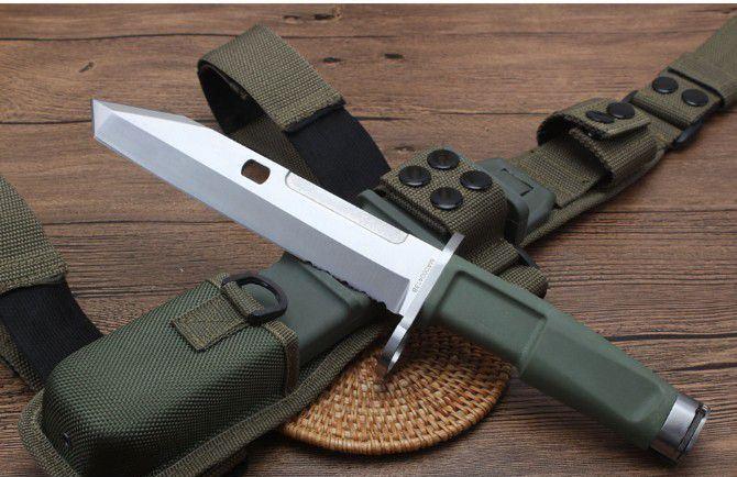 绿色超精仿极端武力阿富汗支点军刺(全白)_卓绝刀网