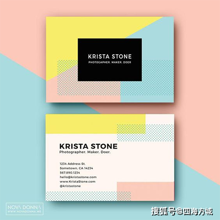 自我介绍的名片设计 名片简单大方的自我介绍可以为初次见面破冰 4.