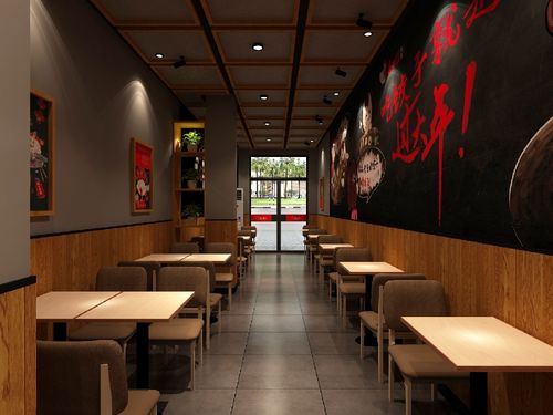100㎡中式现代餐饮空间装修案例_效果图_土巴兔装修网