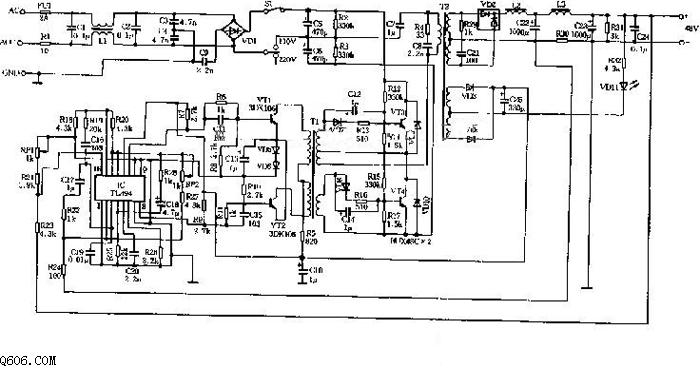 48v 3a开关电源电路图