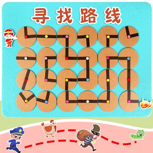 工厂直销寻找路线迷宫幼儿园中大班墙面游戏自制手工玩教具益智区