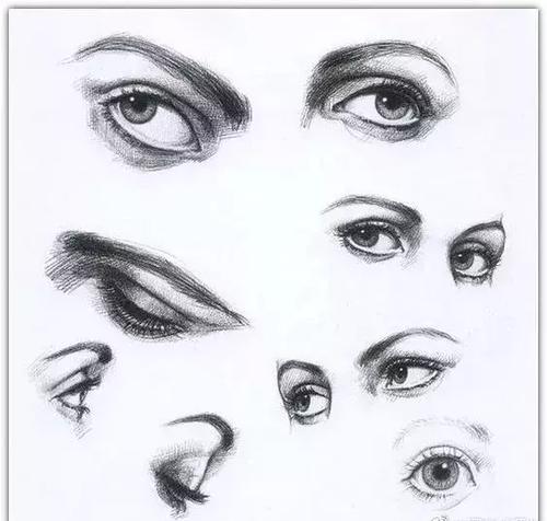 素描:100种眼睛的画法_素描学习入门_零二七艺考