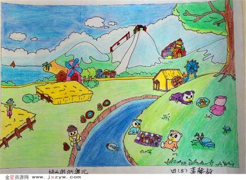 2018三年级元旦儿童绘画比赛一等奖