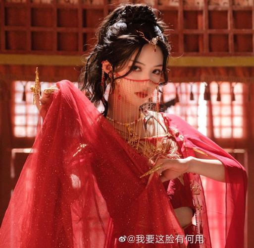 汉服面帘古风遮脸流苏饰品古代面纱古风cos头饰遮面流苏古装仙女