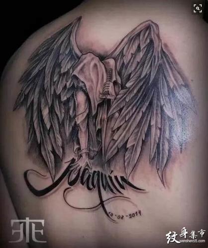 天使纹身,天使纹身手稿,天使翅膀纹身手稿图案
