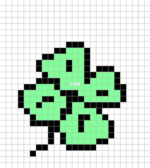 猫爪/四叶草像素画_像素画_潮流_潮流艺术_潮流插画