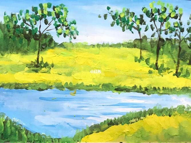 儿童水粉画水粉风景画_水粉画_母婴_早教