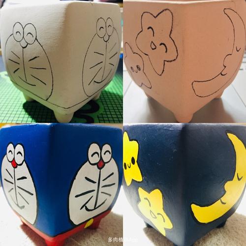 在家休息也别闲着,自己画个花盆种肉肉.