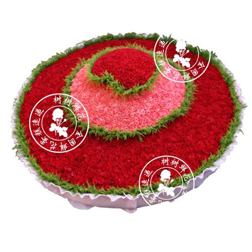 9999朵红玫瑰花和玫瑰花三层大型花束杭州全国鲜花速递鲜花速递(同城)