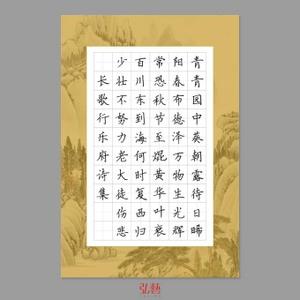 硬笔书法纸学生作品纸练习纸作业纸a5尺寸七言田字格a5001款