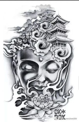 佛纹身手稿 如来佛纹身图案 纹身手稿素材 纹身图案