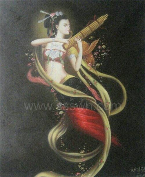 艺术图片:求类似的油画飞天女图片.