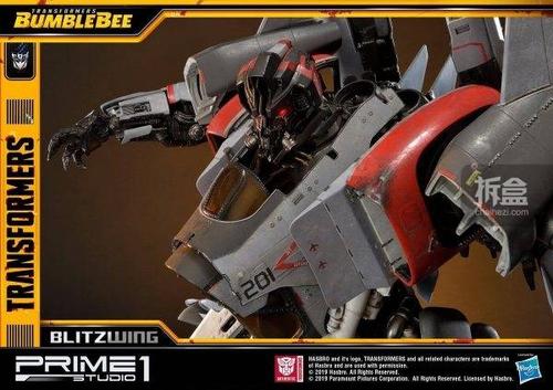 prime 1 studio《变形金刚外传:大黄蜂》blitzwing闪电 31寸雕像