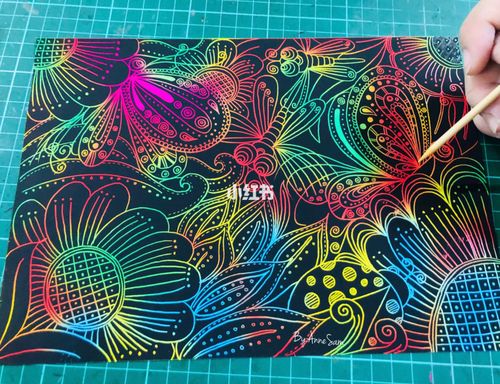 就算是随意刮也好,作品出来的成果还是感觉不错哒,因为刮画纸的底层是