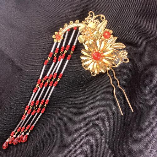 一支43g古风发饰米珠流苏发簪步摇头饰汉服古风配饰