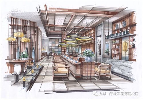 室内设计手绘 | 餐厅空间手绘步骤图