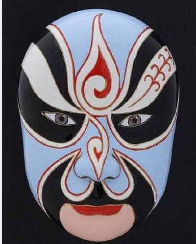 简笔画画川剧面具脸谱