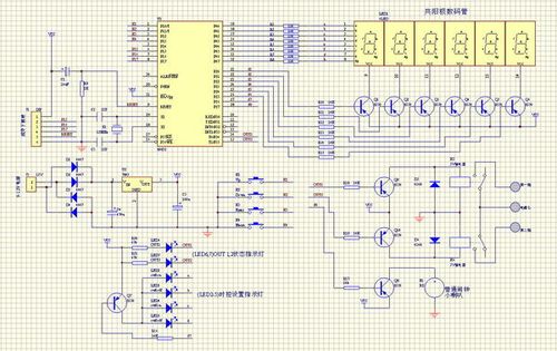 数字显示电子钟电路图
