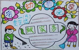 手抄报家务劳动一年级 第1页