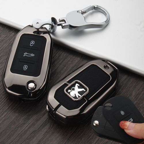 东风标致钥匙包金属2016款标志专用汽车折叠遥控套壳