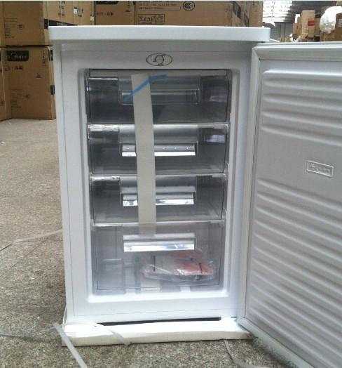 海尔出口专供家用小型冷柜立式抽屉式迷你小冰柜侧开门冷冻柜速冻