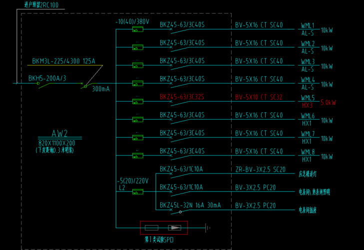电气系统图中这些怎么画?