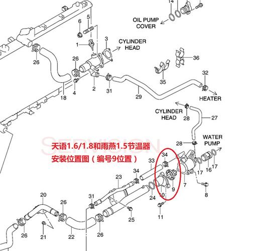 铃木天语sx4尚悦锐骑雨燕1.5原厂节温器82℃水调温器进口节温器