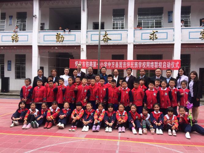 怀化市铁路第一小学——中方县蒿吉坪民族学校网联校启动仪式