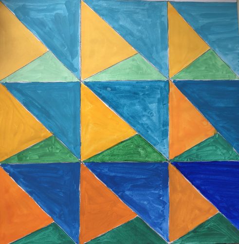 学前1705班的明度九宫格与创意拼贴