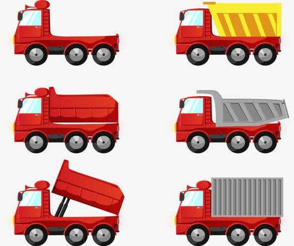 矢量图红色货车