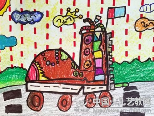 儿童画-我的溜冰鞋-《少儿画苑》第22届国际少儿书画大赛获奖作品