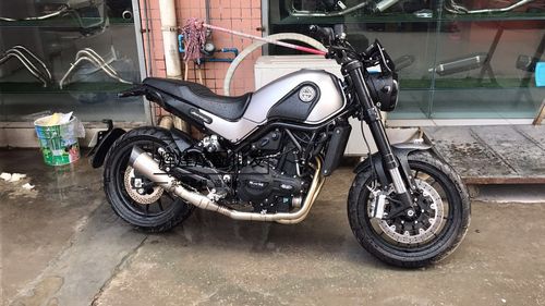 复古摩托车跑车改装幼狮500黄龙幼狮500改装回压前段全段排气管热销