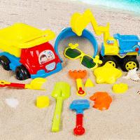 儿童沙滩玩具车套装海边沙漏宝宝阿斯卡利玩沙子挖沙小铲子和桶决明子