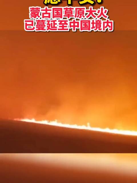 蒙古国草原大火蔓延至中国境内