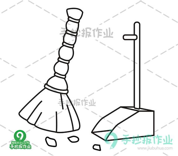 扫把简笔画