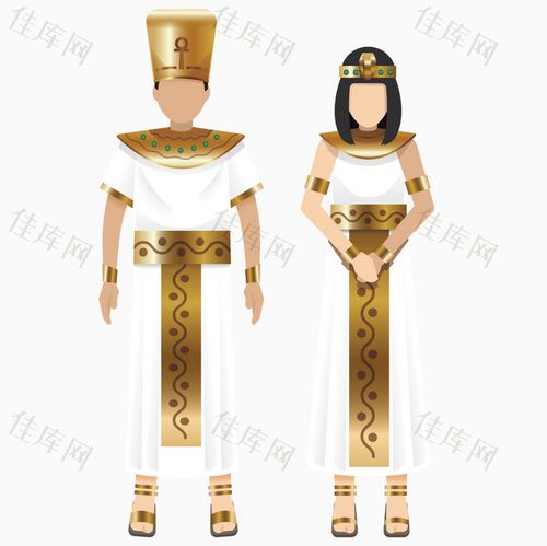 古埃及法老与王后人像