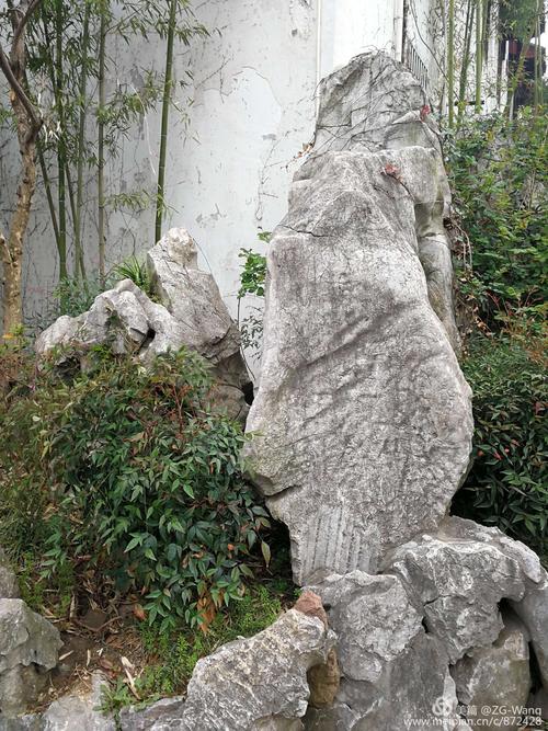 江南四大名园之瞻园里的太湖石(部分)