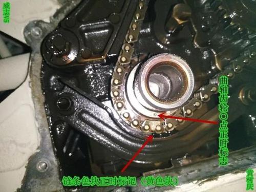 一汽威志v5正时链条ca4ga5发动机正时校对