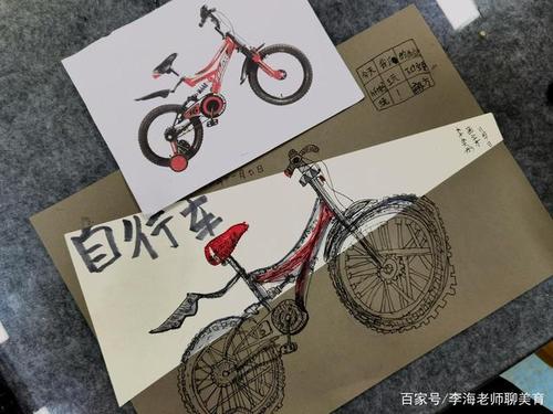 少儿美术线描写生《自行车》培养孩子观察,和表达能力
