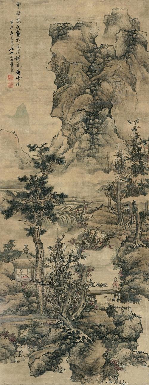 明 蓝瑛 云壑高逸图