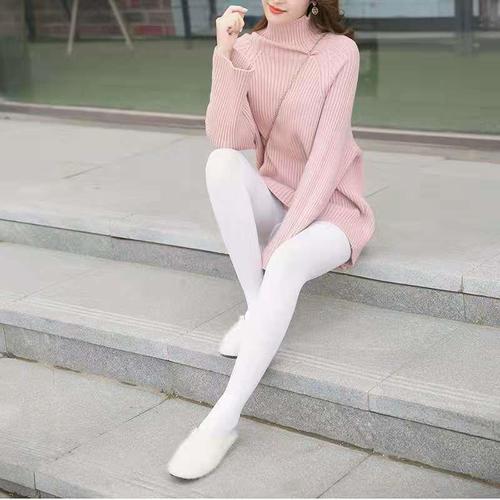 打底裤袜纯白连裤袜日系白色加绒加厚白色丝袜女萝莉