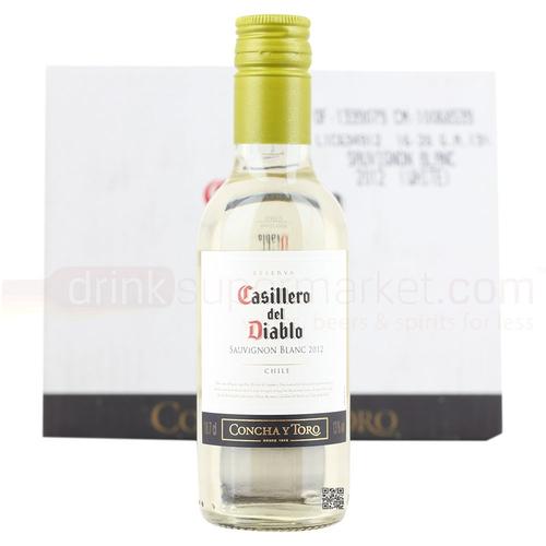 casillero del diablo sauvignon blanc chilean white wine 12x 187