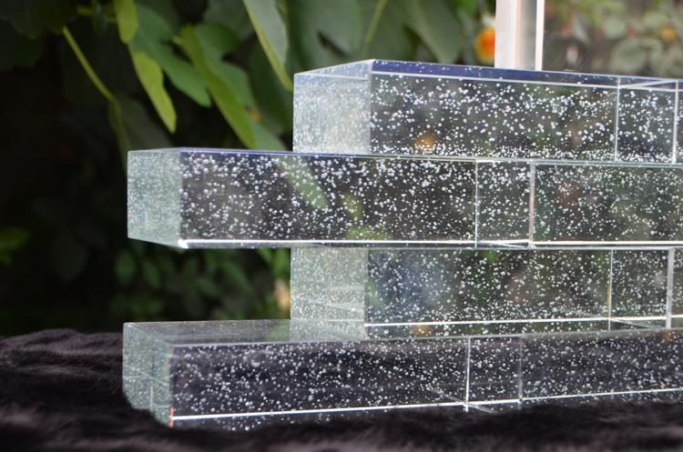 glass-m透明气泡水晶砖透明实心砖高档玻璃砖客厅卫生间外墙装饰