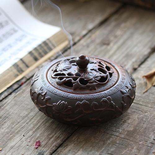 青沉文化仿古陶瓷香炉家用供佛檀香炉客厅禅意摆件供奉香薰炉茶道