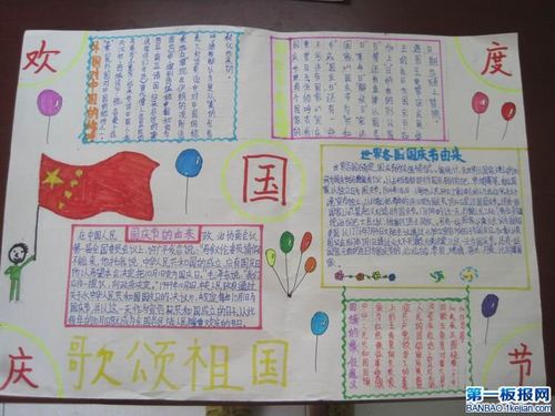 8幅有关国庆节的手抄报图片大全